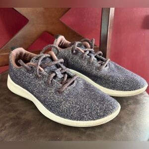 Allbirds Wool Runner Womens Shoes Sz 7 Running Blue Merino Lace Up Sneakers